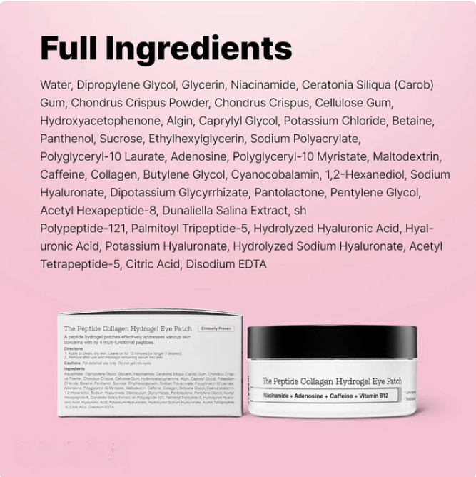 Peptide Collagen Hydrogel Eye Patch